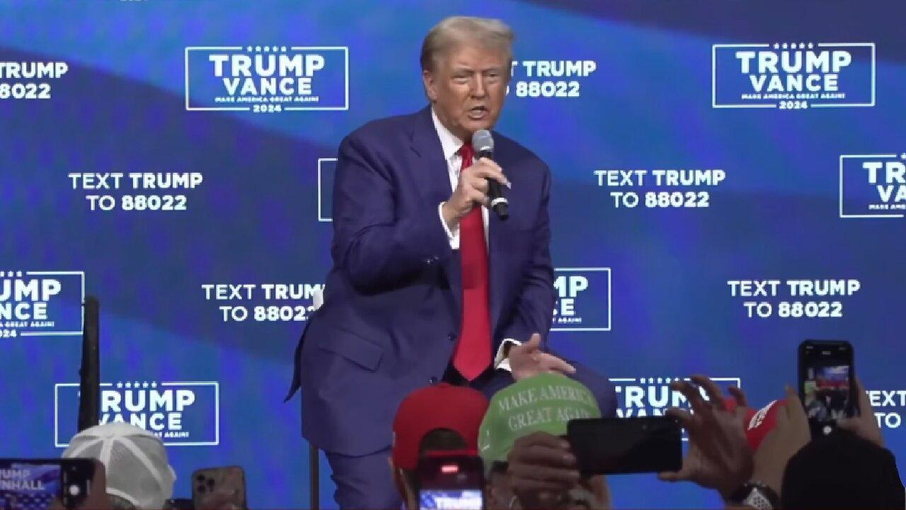 LIVE ~ President Donald J. Trump holds a town hall in Oaks, Pennsylvania ~ October 14 2024