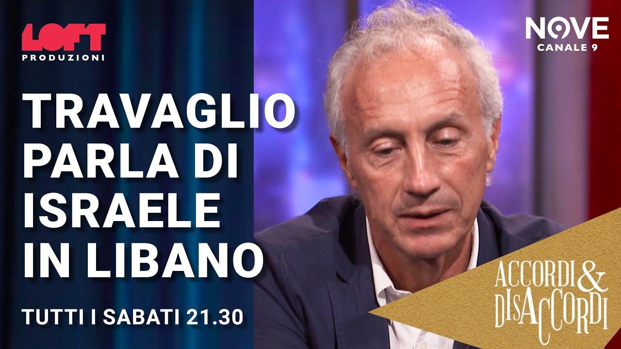 Travaglio in tv parla dell'invasione dello stato sionista d'Israele in Libano.gli eventi in Medio Oriente sono andati 