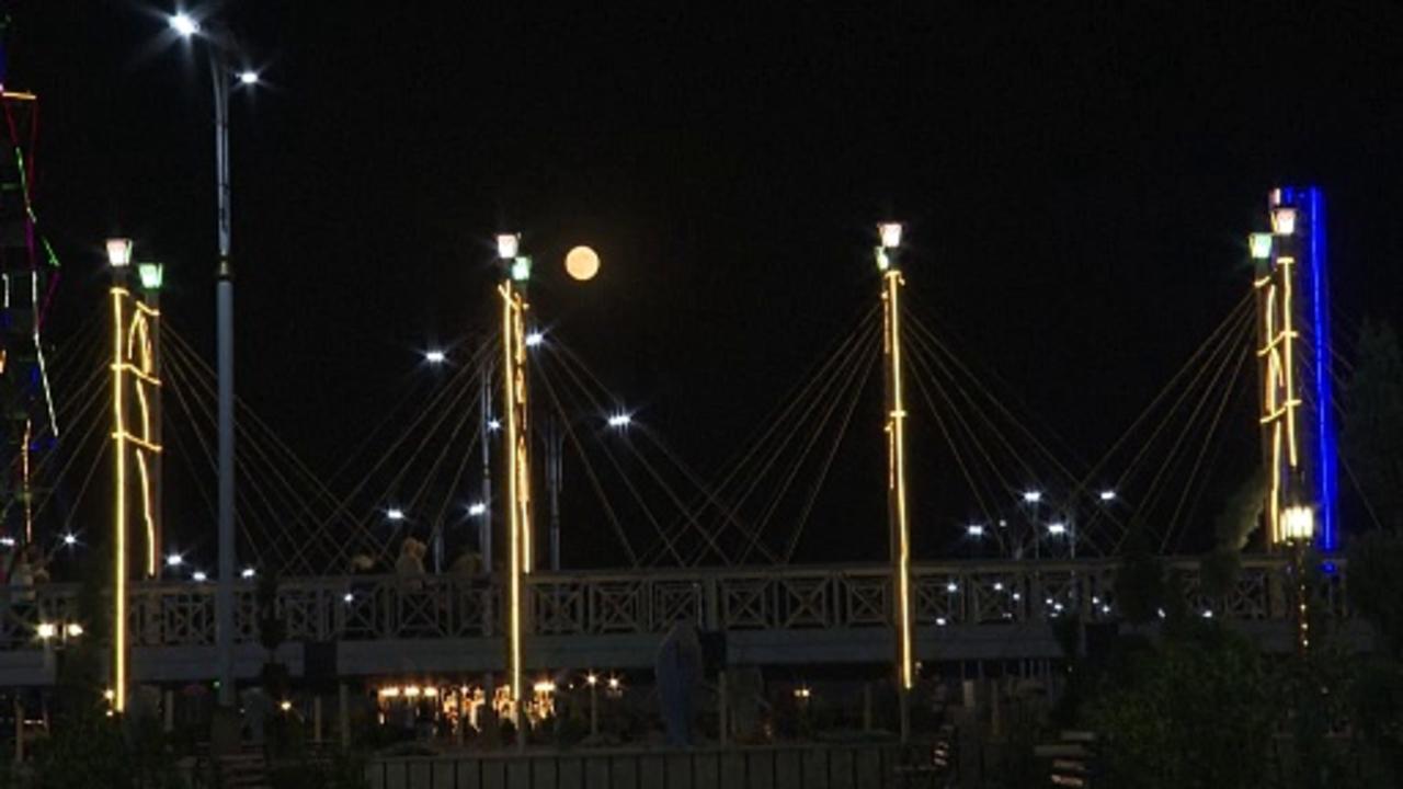 Hunter's full moon rises over northeastern Syria