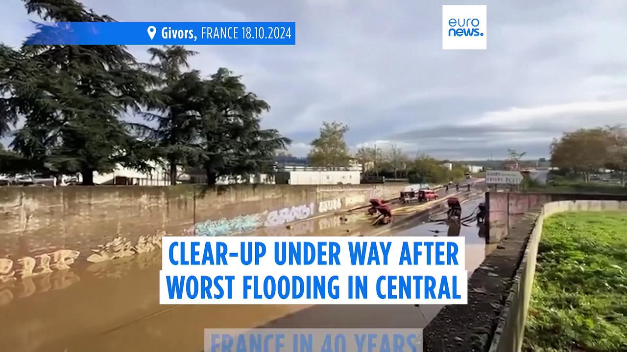 Clear-up operations under way after worst flooding to hit central France in 40 years