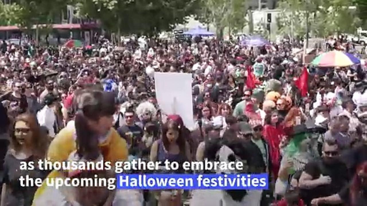 Thousands gather in Chile for Zombie Walk parade