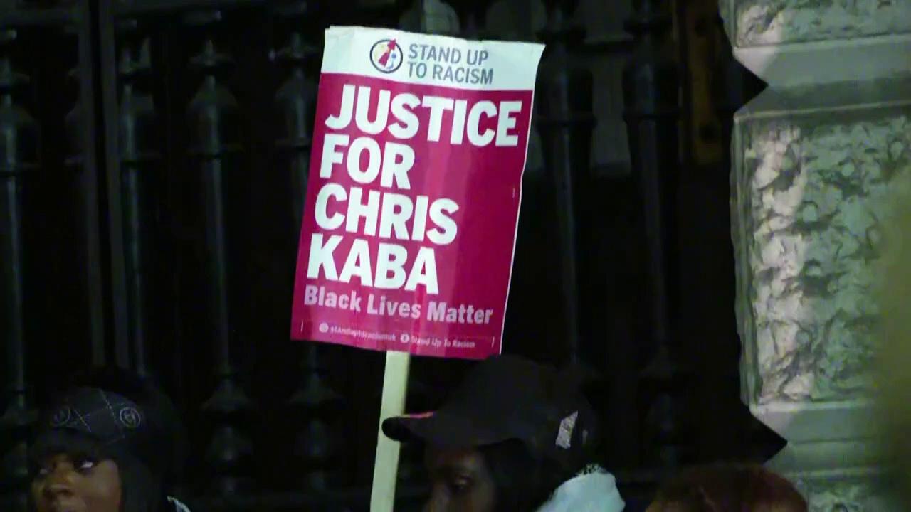 Justice for Chris Kaba protest at the Old Bailey