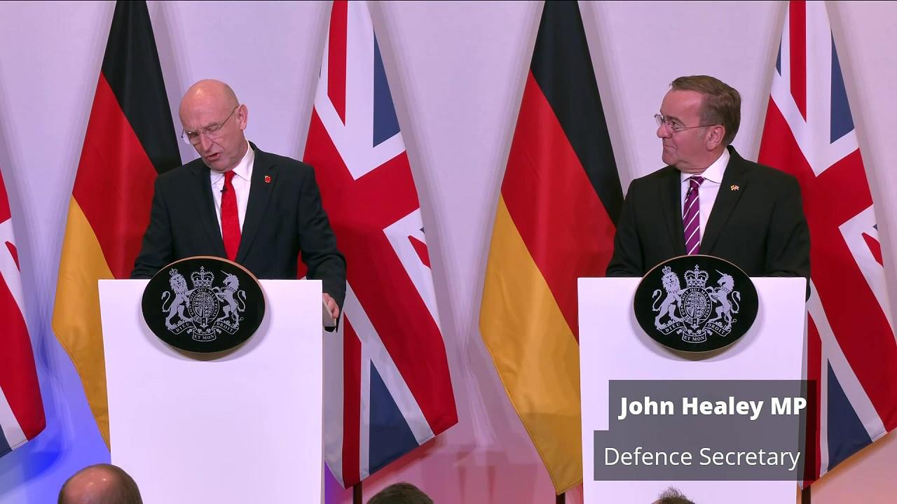 UK and German defence ministers detail 'landmark' agreement