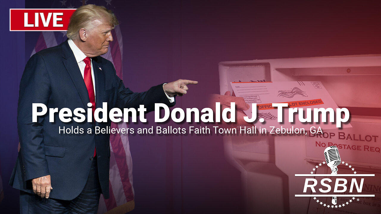 LIVE: Trump Holds a Believers and Ballots Faith Town Hall in Zebulon, GA - 10/23/24