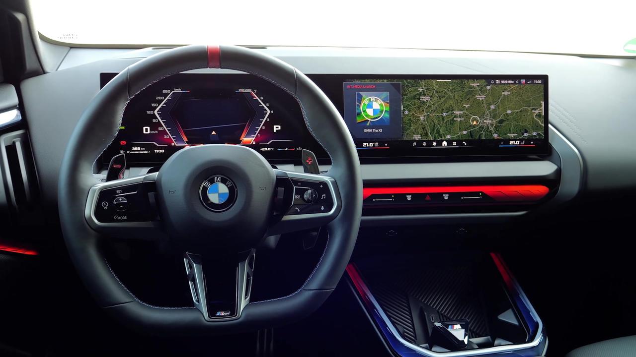 The new BMW X3 M50 xDrive Interior Design in Fire Red