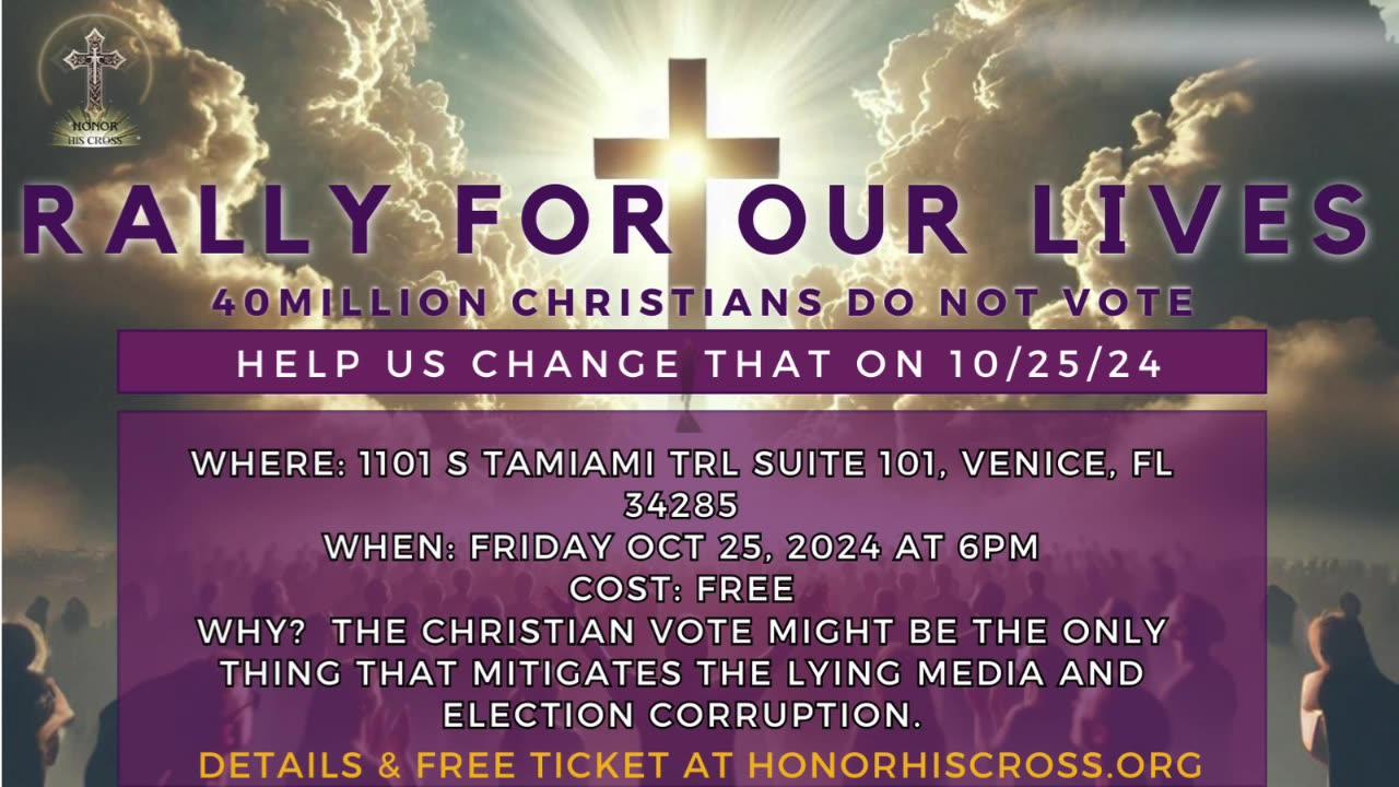 LIVE at 6pm est ✝️RALLY FOR OUR LIVES✝️