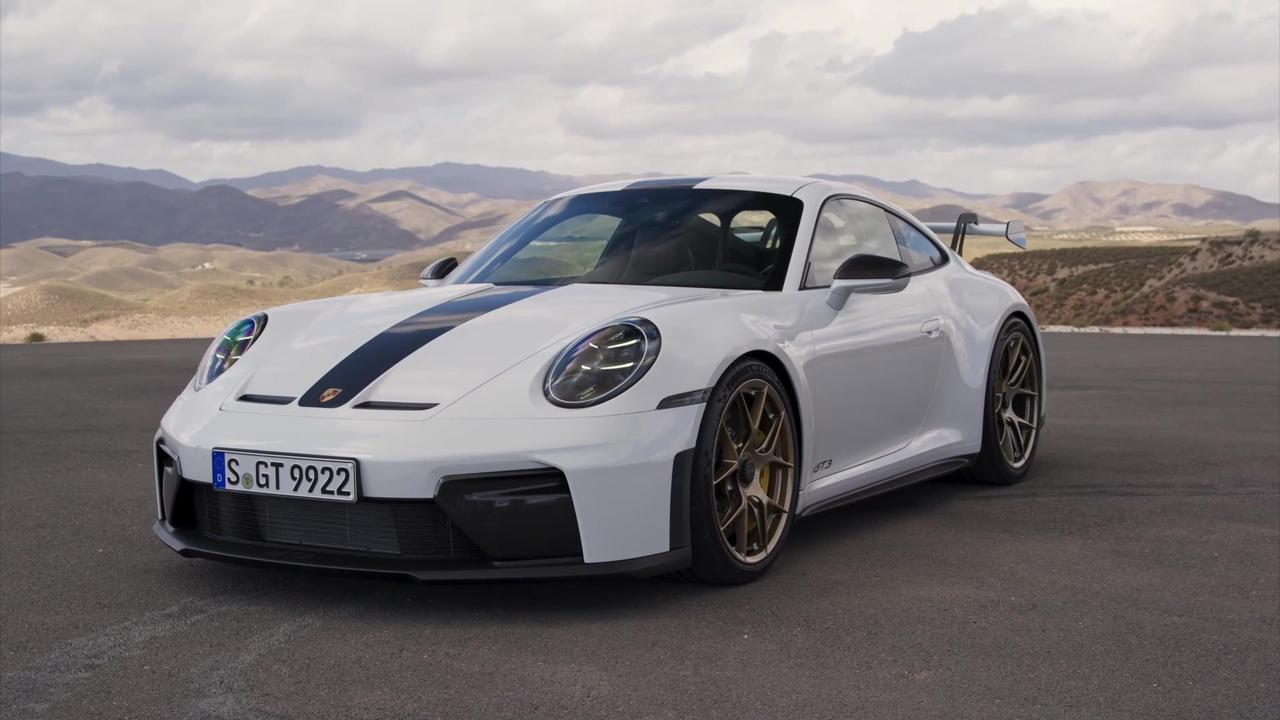 The new Porsche 911 GT3 with Weissach Package Design Preview in White