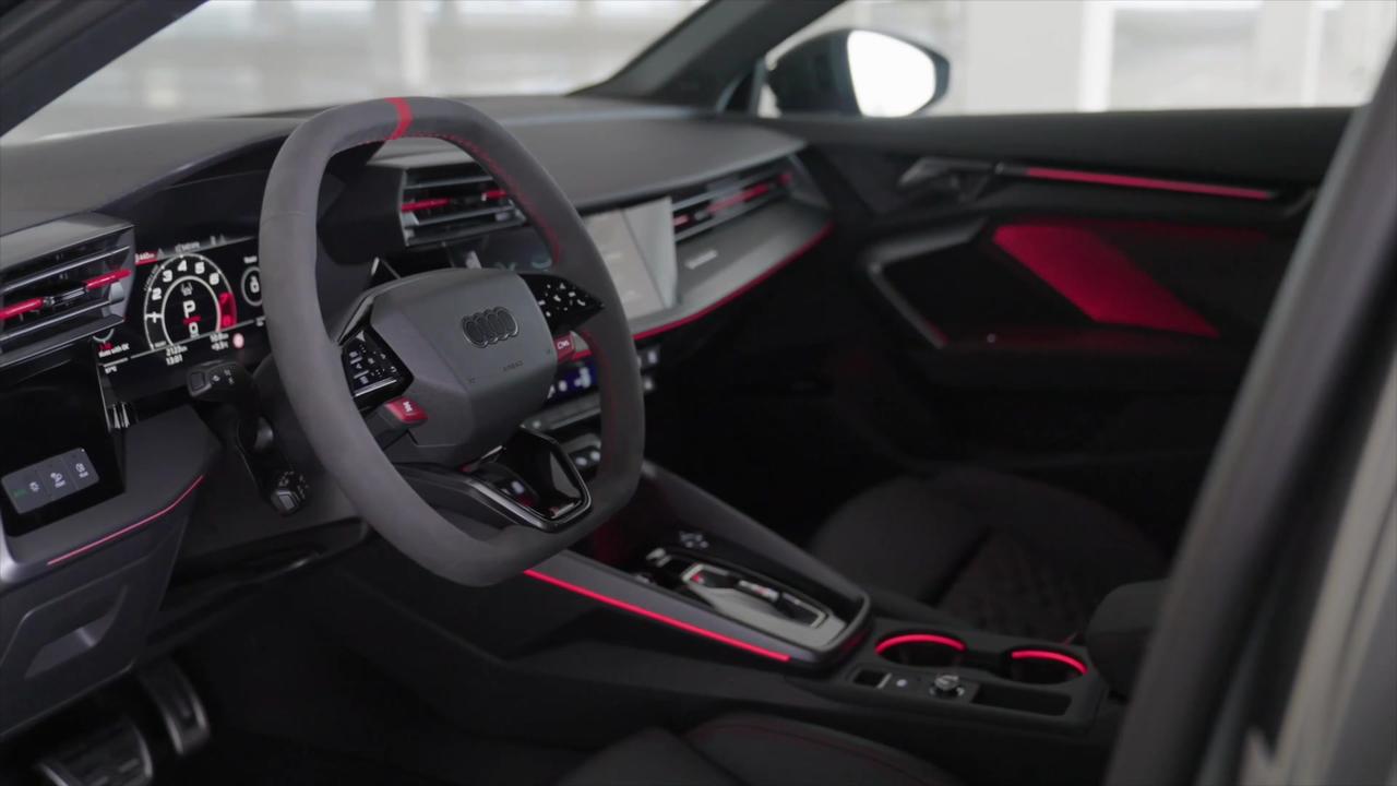 The new Audi RS 3 Sportback Interior Design in Daytona gray