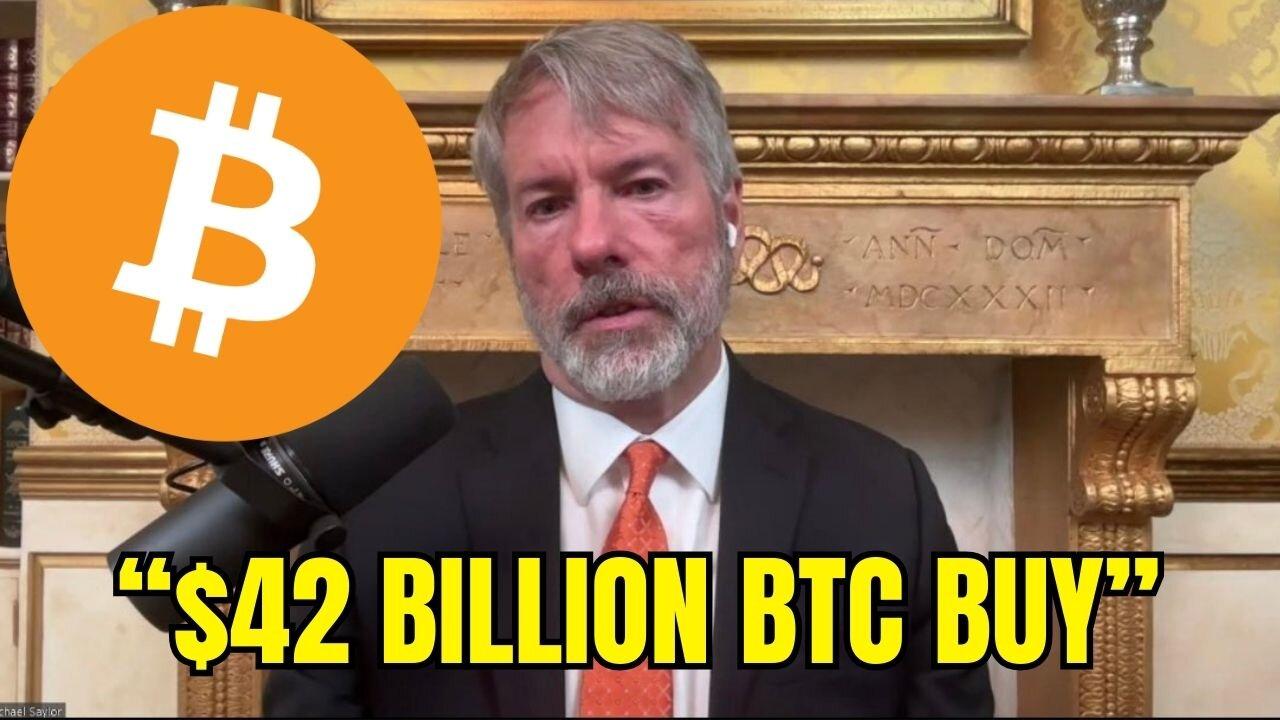 Michael Saylor Reveals MicroStrategy to Raise $42B to Buy Bitcoin