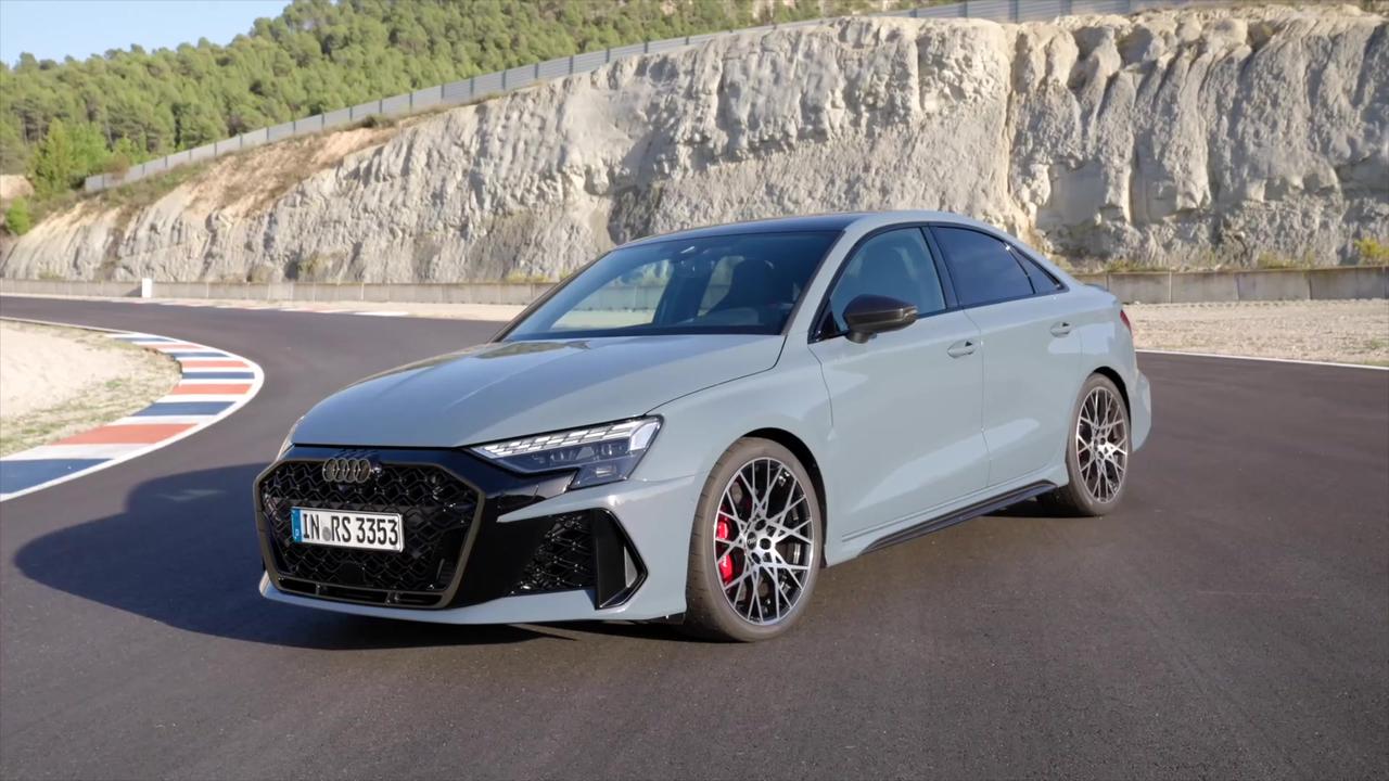 The new Audi RS 3 Sedan Design Preview in Kemora gray