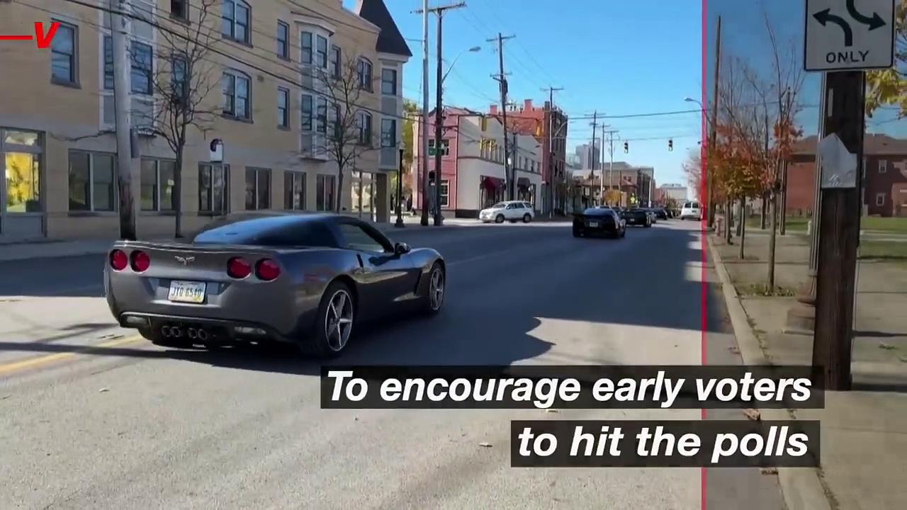 Sports Car Caravan Ignites Voter Engagement on Final Day of Early Voting in Columbus