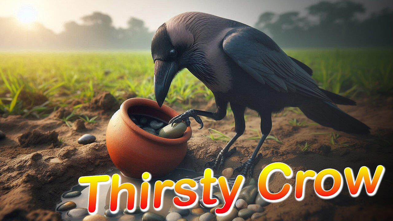 Thirsty Crow Story in English | Moral stories for Kids | Kids Bedtime Story