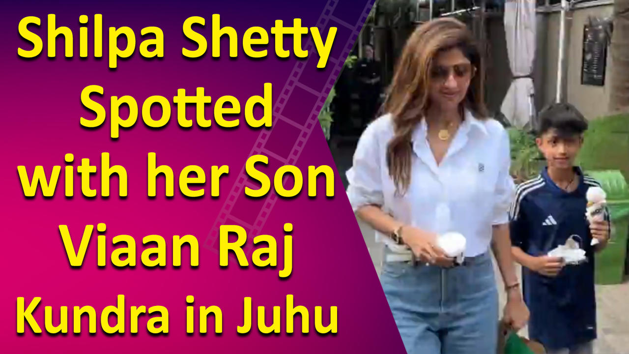 Shilpa Shetty Spotted with her Son Viaan Raj Kundra in Juhu