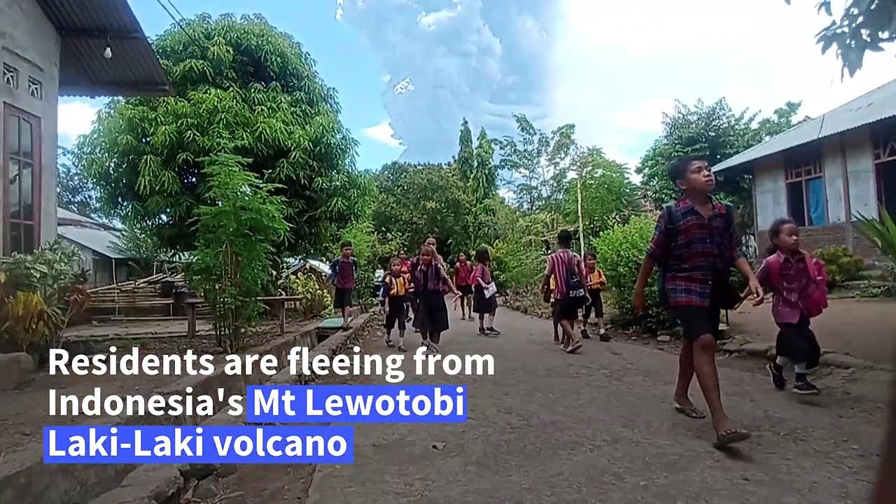 Indonesia volcano eruptions force residents to flee