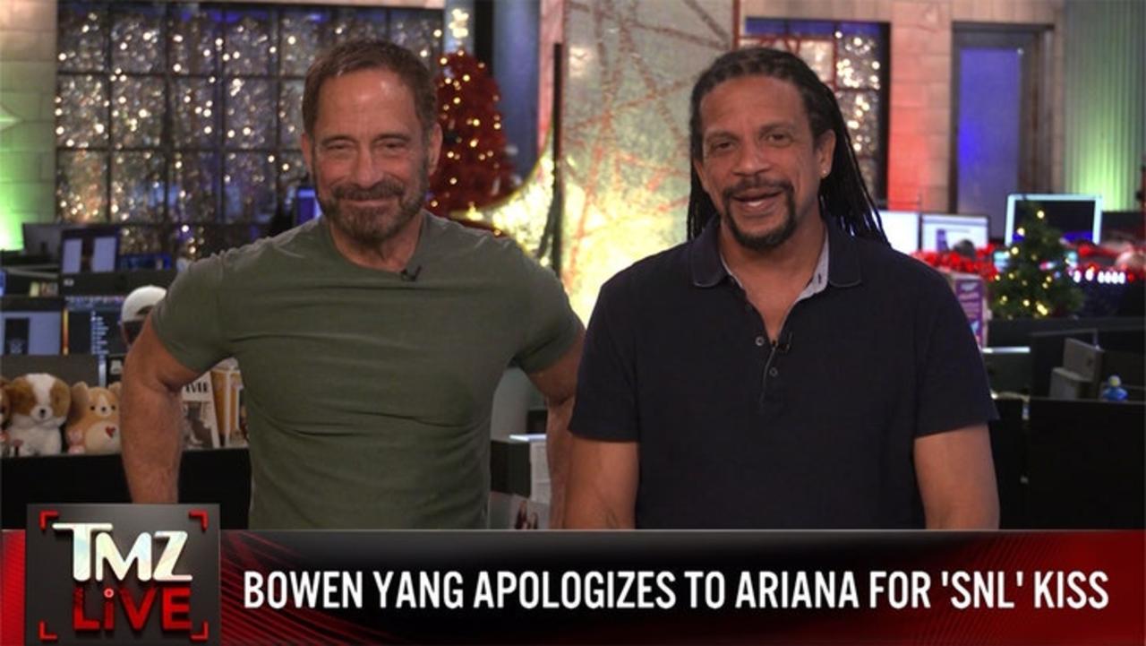 Bowen Yang Apologizes to Ariana Grande for Open-Mouth 'SNL' Sketch Kiss | TMZ Live