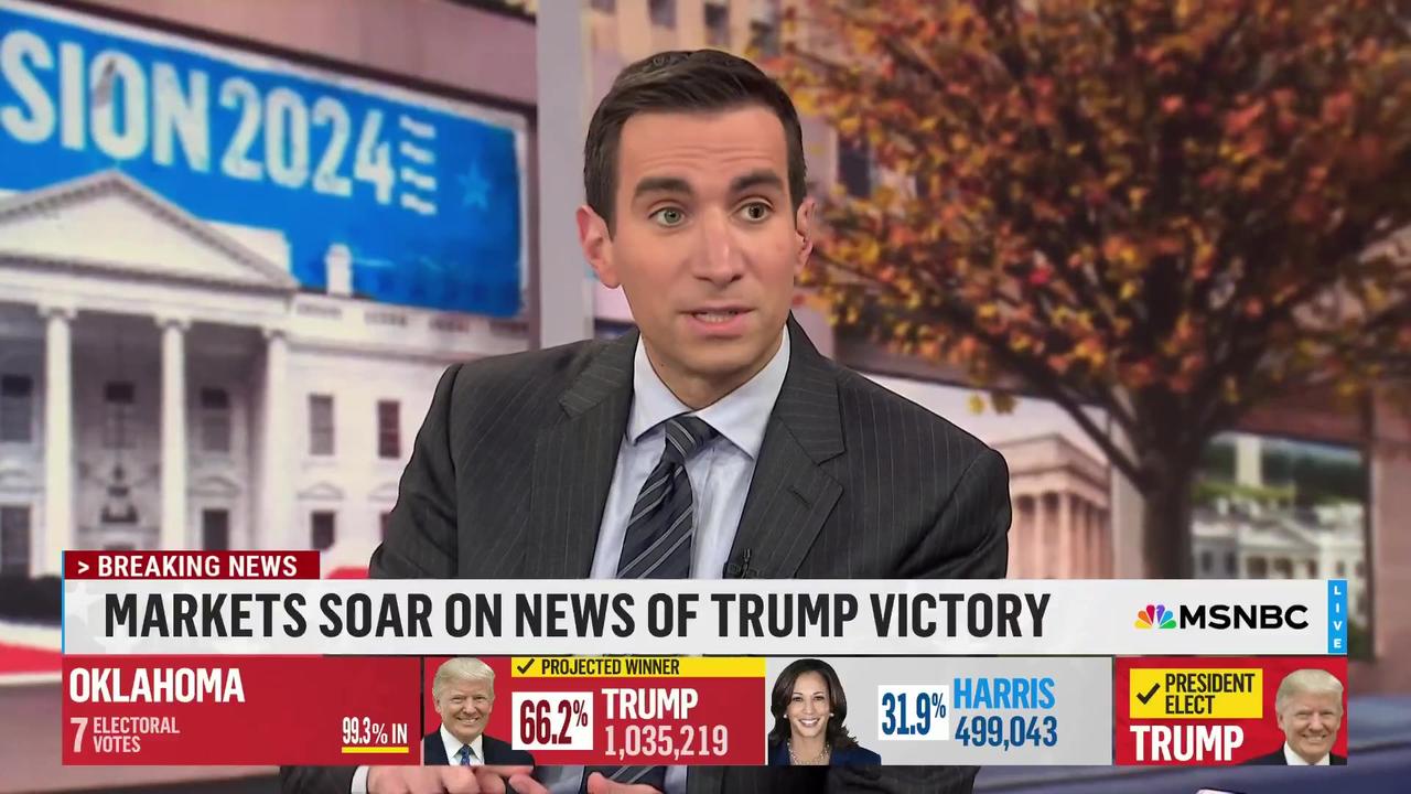 MSNBC: Markets soar on the news of Trump's victory.