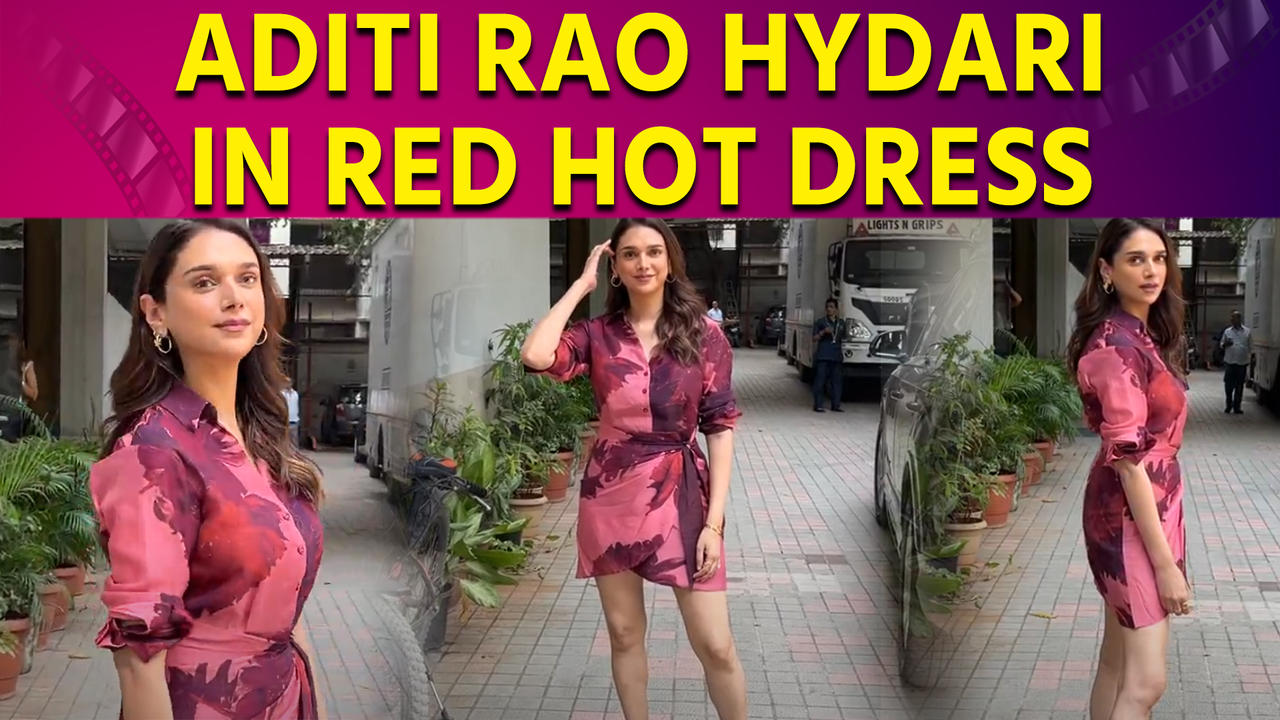 Aditi Rao Hydari was spotted at Throwback Studio in a Red dress