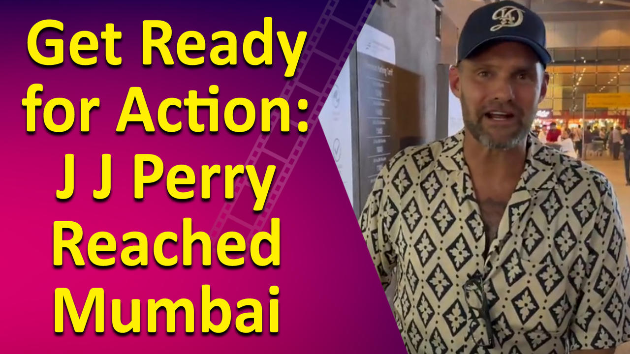 J J Perry spotted at Mumbai airport arrival in super cool way