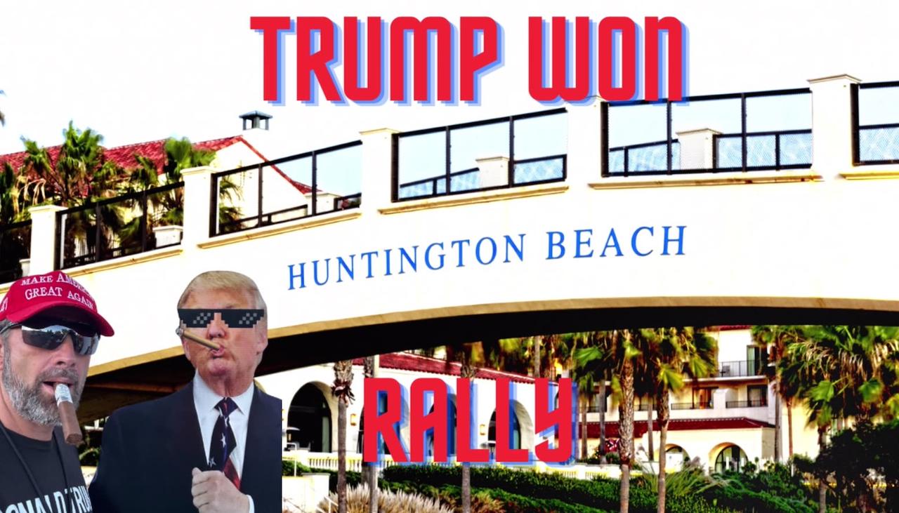 Trump Won Celebration - Huntington Beach California.