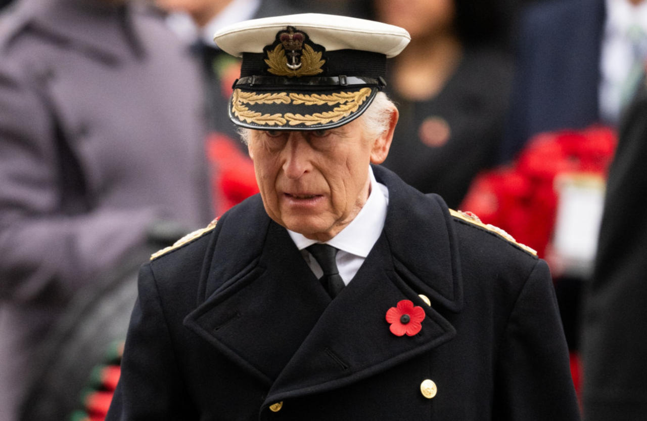 King Charles led the UK in two minutes of silence at the National Service of Remembrance