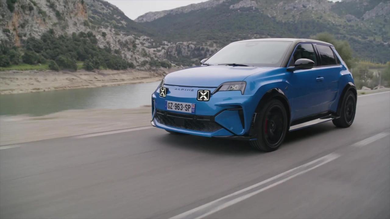 The new Alpine A290 in Blue Driving Video