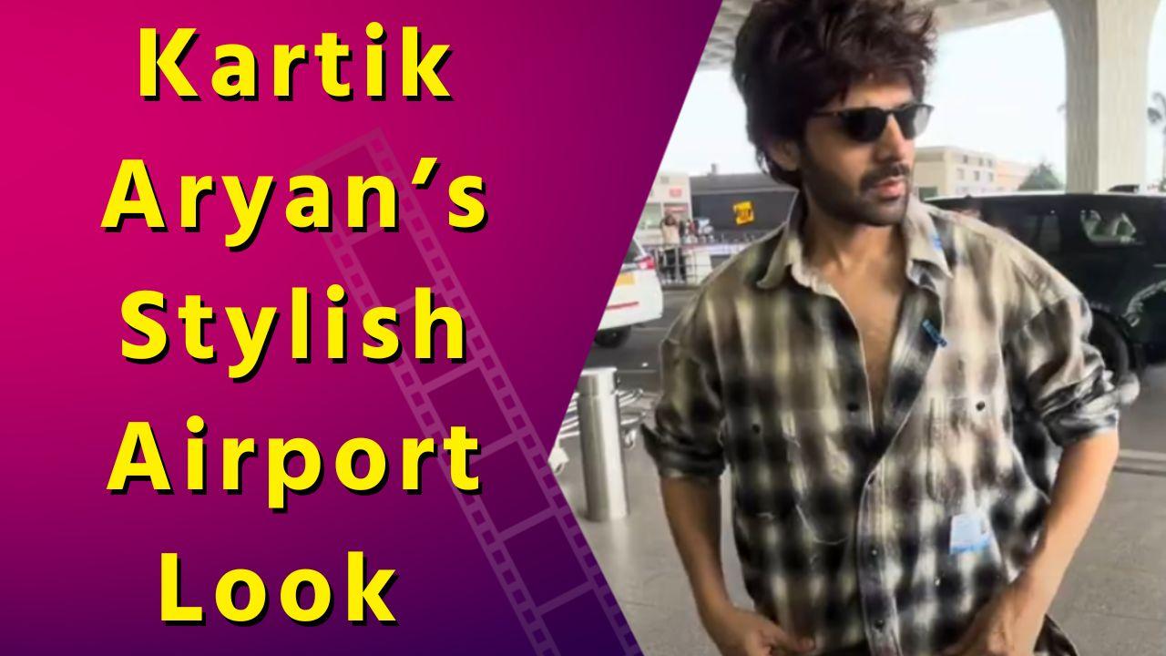 Kartik Aaryan Spotted At Mumbai Airport Departure