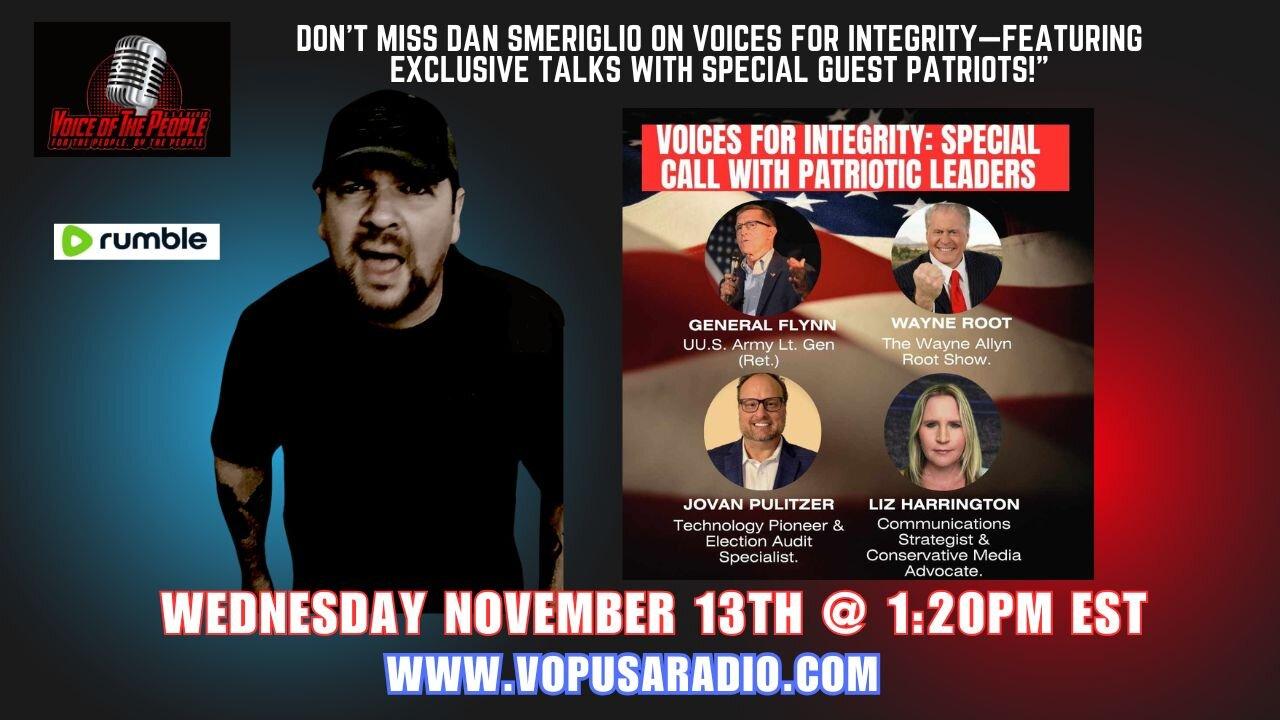 VOICES FOR INTEGRITY LIVESTREAM!!