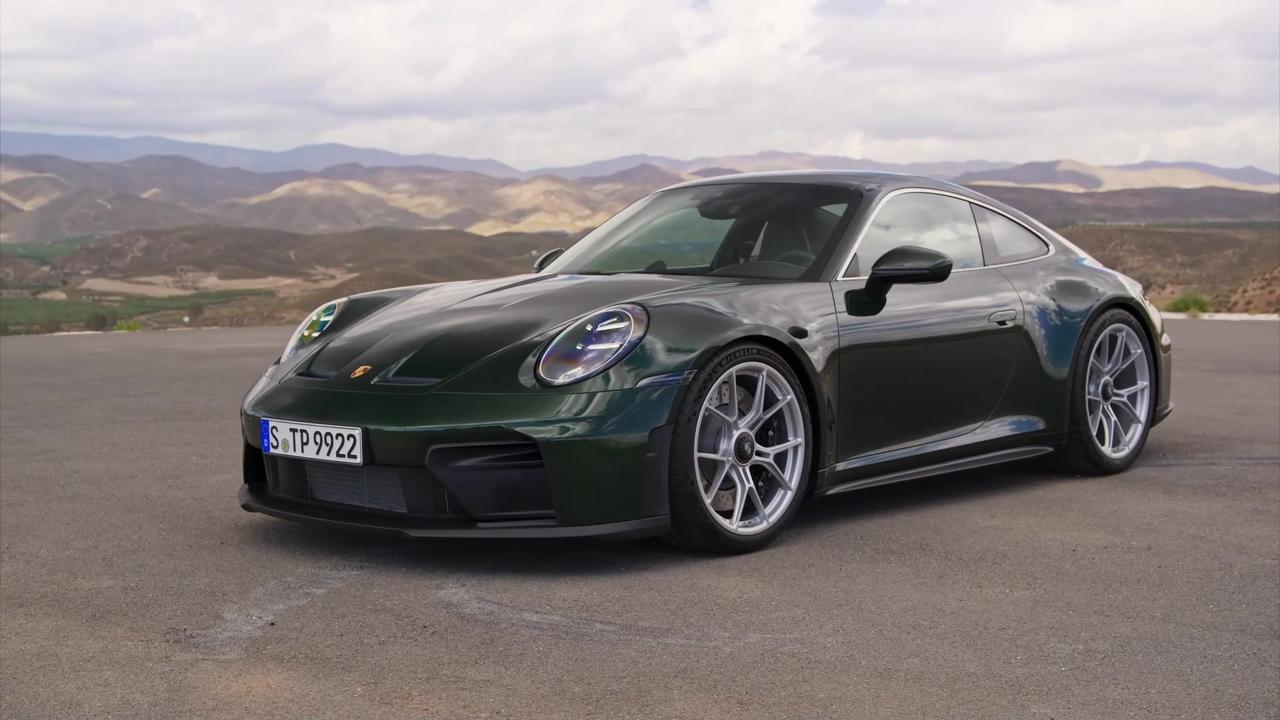 The new Porsche 911 GT3 with Touring Package Design Preview in Oakgreen Metallic Neo