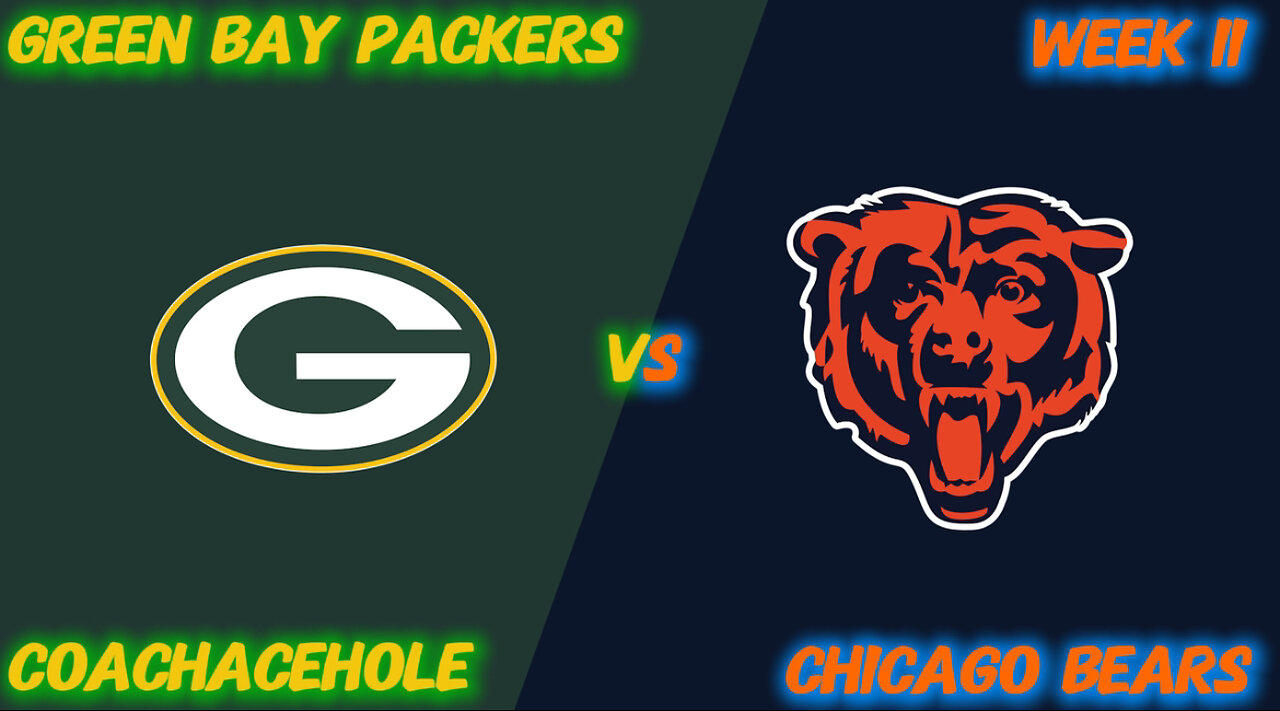 GB Packers VS Bears Live Play By Play W/ Coach Ace