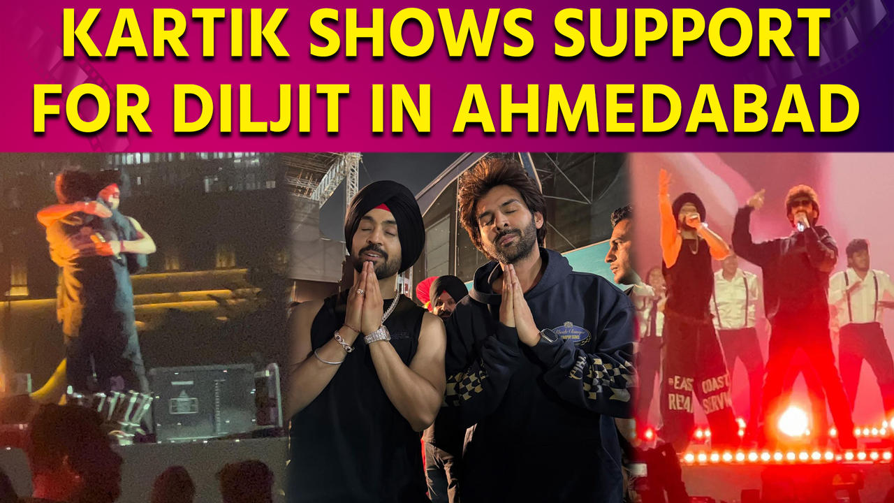 Amid Hyderabad controversy, Kartik shows support for Diljit in Ahmedabad