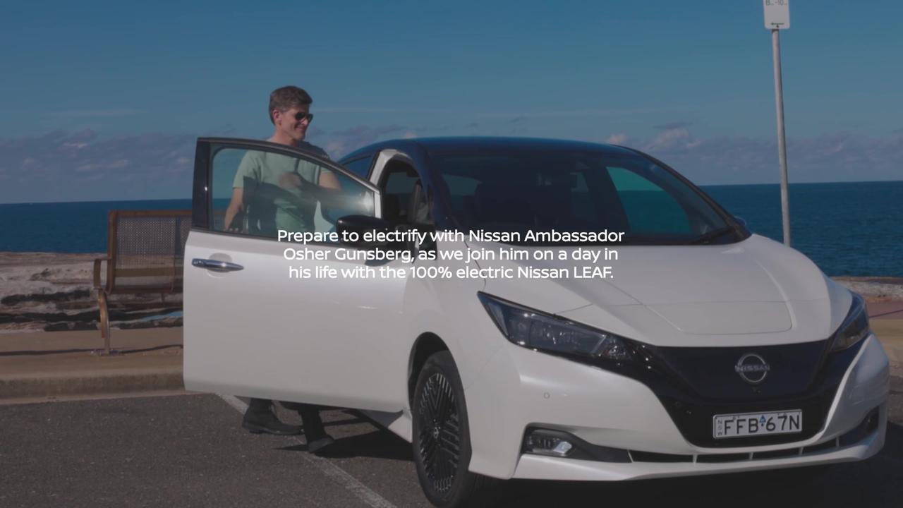 Prepare to electrify with Nissan Australia Lifestyle Ambassador, Osher Gunsberg, and the 100% electric Nissan LEAF