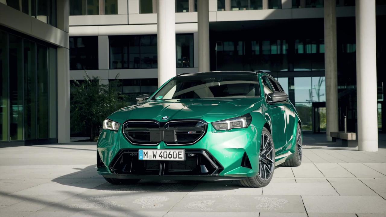 The all-new BMW M5 Touring Design Preview in Isle Of Man Green