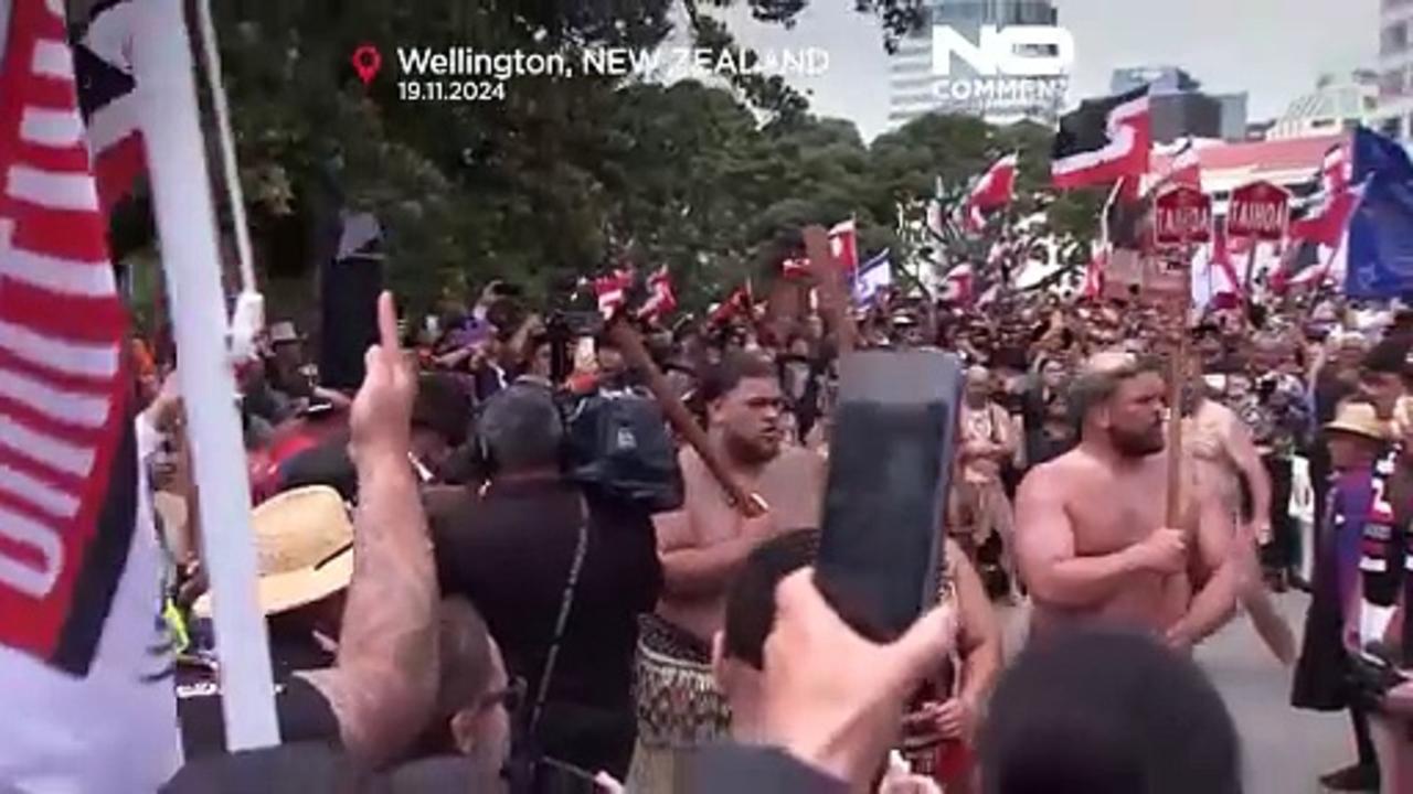 Historic Maori rights demonstration in New Zealand draws 35,000 people