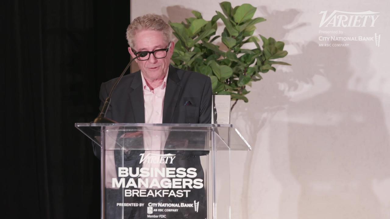 Matt Lichtenberg Receives the Variety Business Manager Elite Award at Variety's Business Managers Breakfast