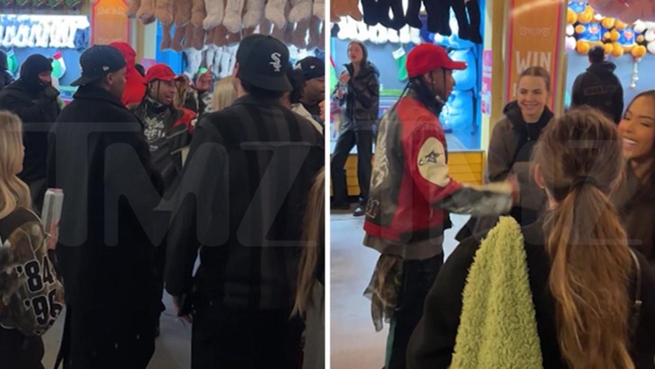 Tyga Celebrates Bday With YG, AE, Mustard, Bobbi Althoff at Six Flags