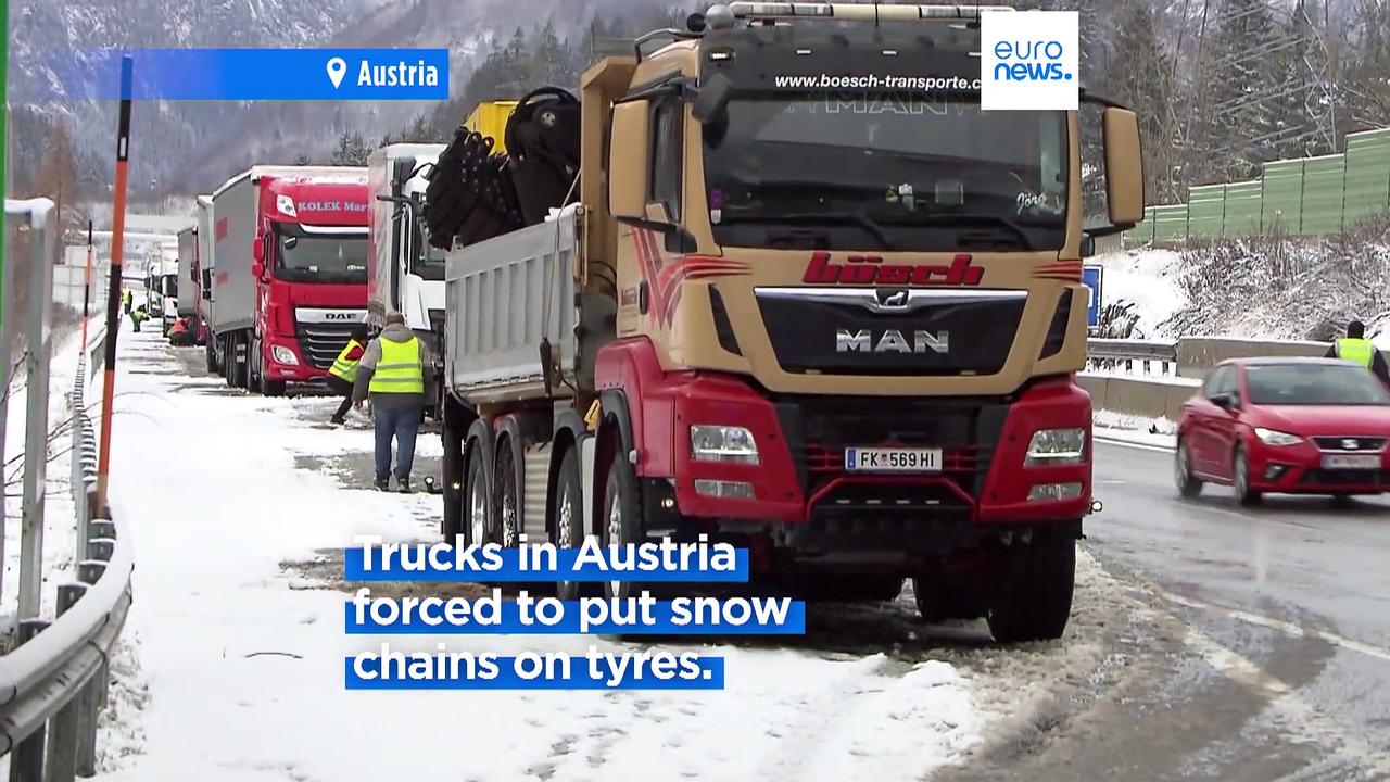 Widespread snowfall and icy conditions sweep across Europe with arrival of polar cold front