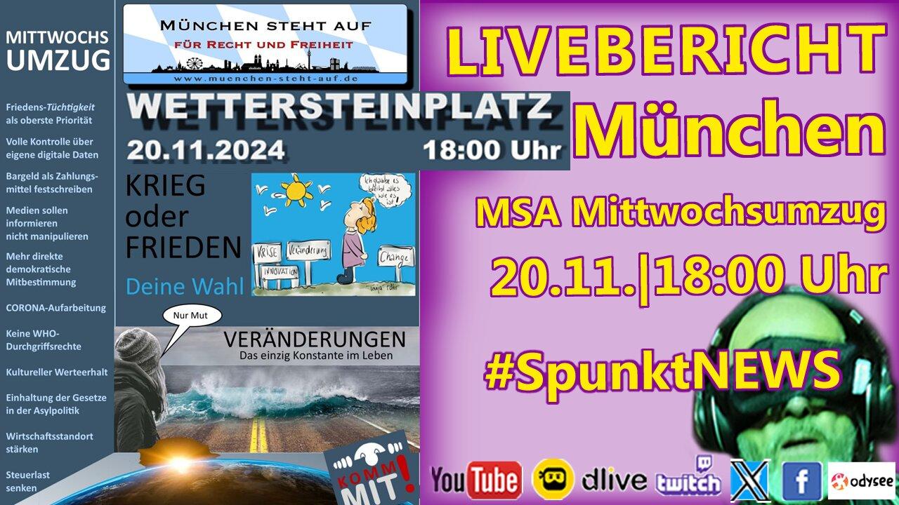 LIVE | #München | #MUC2011 | #MSA #Mittwochsumzug | Thema: VERÄNDERUNGEN | 20.11.2024 18 Uhr