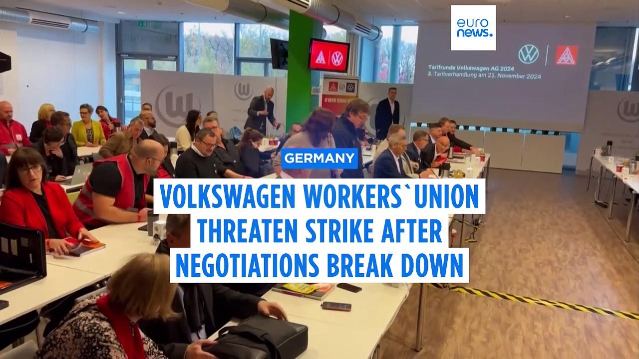 Volkswagen workers' union threatens to shut down production plants in strike after talks collapse