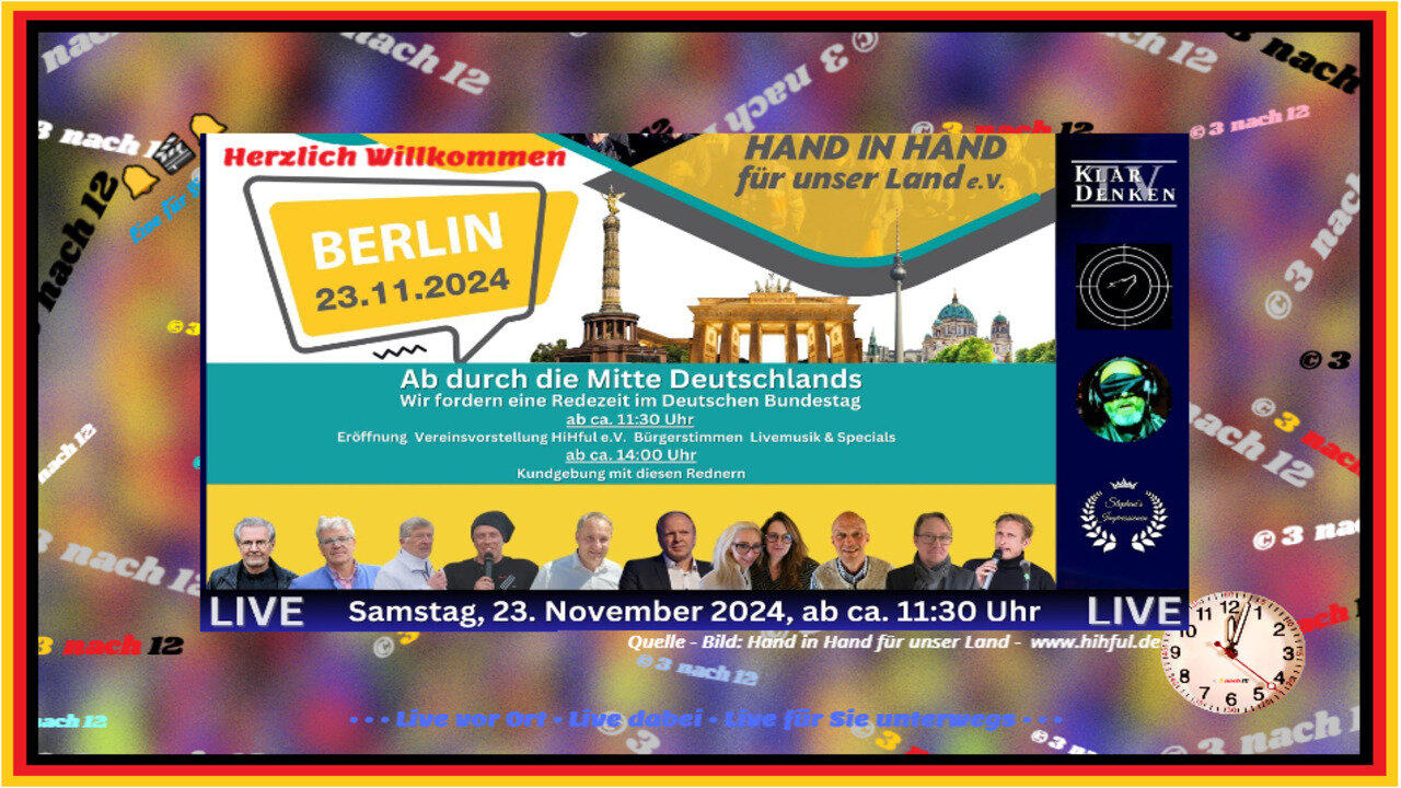 🔔🕑🔔 Hand in Hand für unser Land - Bundesweiter Bauernprotestzug nach Berlin - 23.11.24