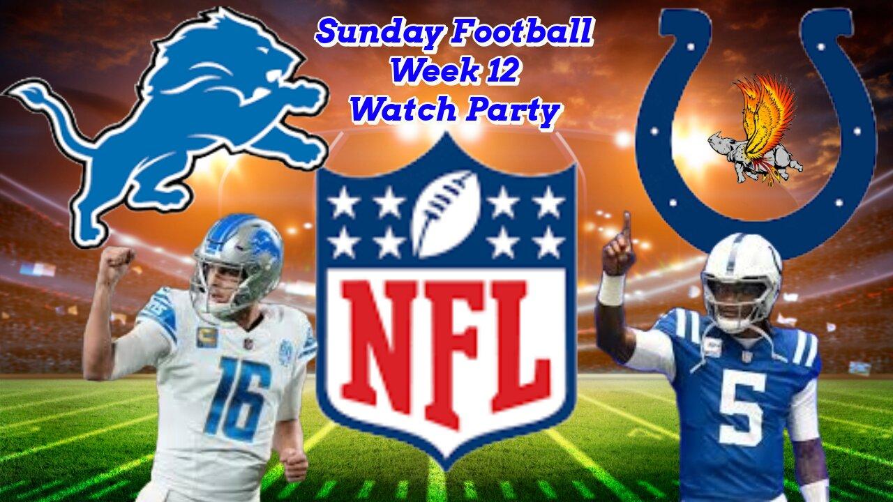 Detroit Lions Vs Indianapolis Colts: NFL Sunday Football Week 12 Watch Party and Play by Play