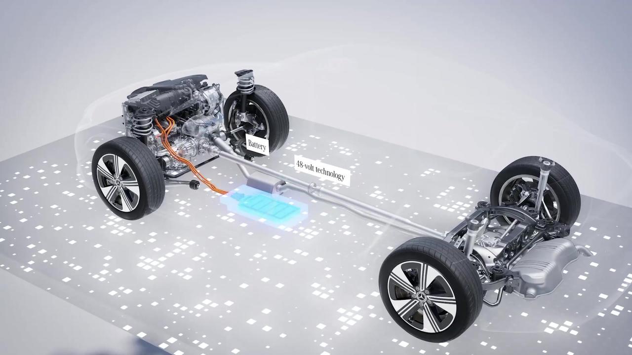 Mercedes-Benz CLA as an economical hybrid (Animation)