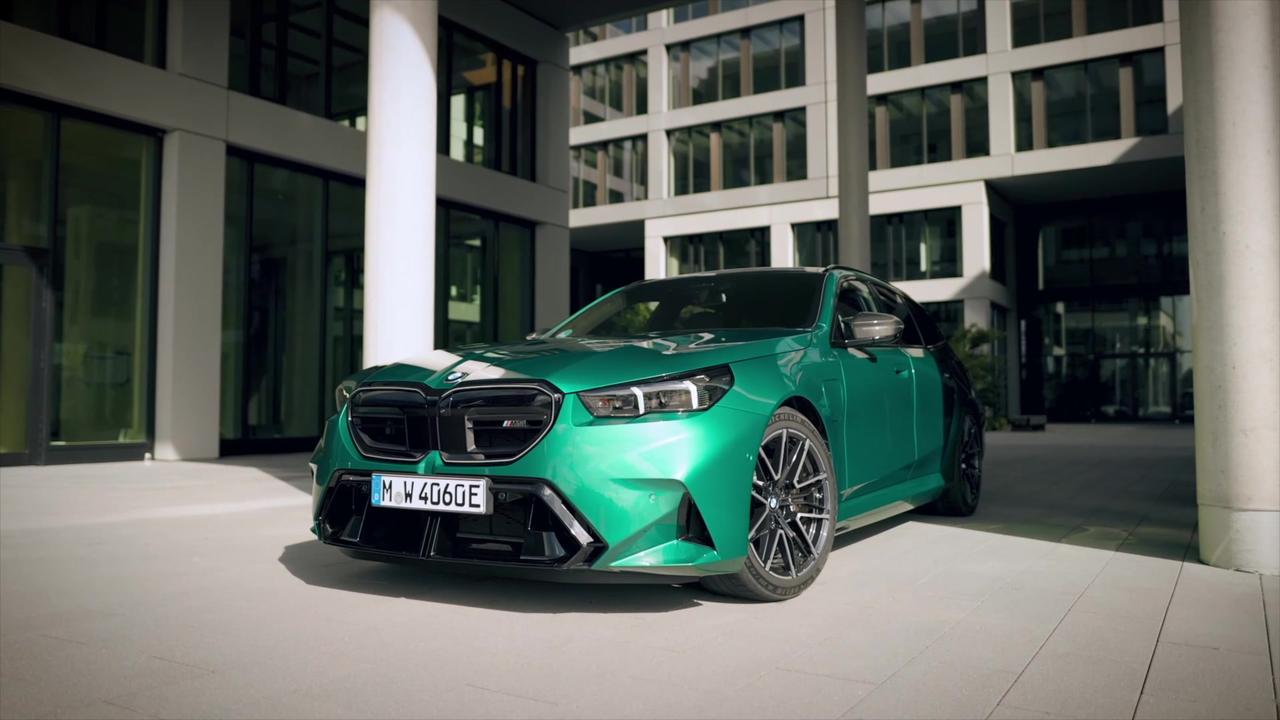 The all-new BMW M5 Touring Exterior Design in Isle Of Man Green