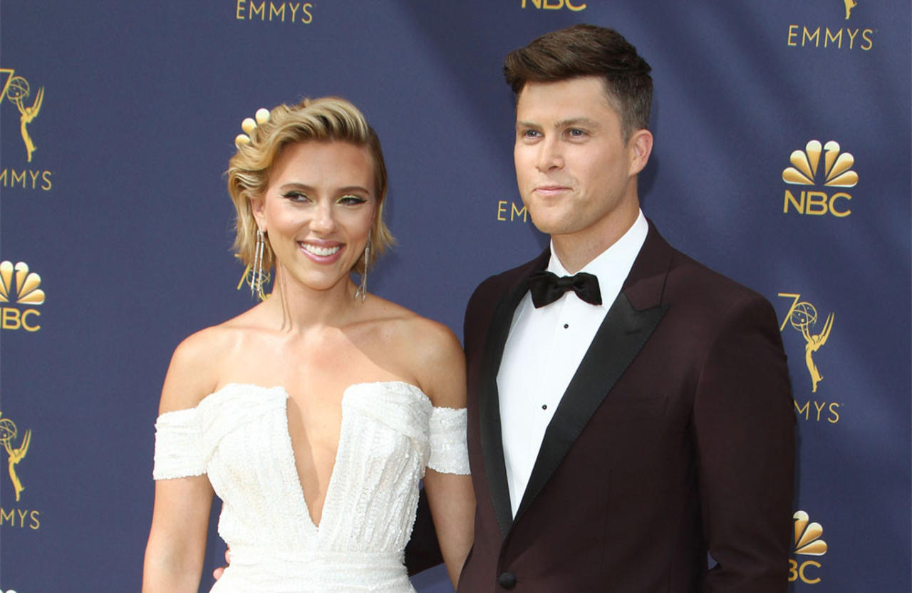 Colin Jost is a very great guy, says Scarlett Johansson