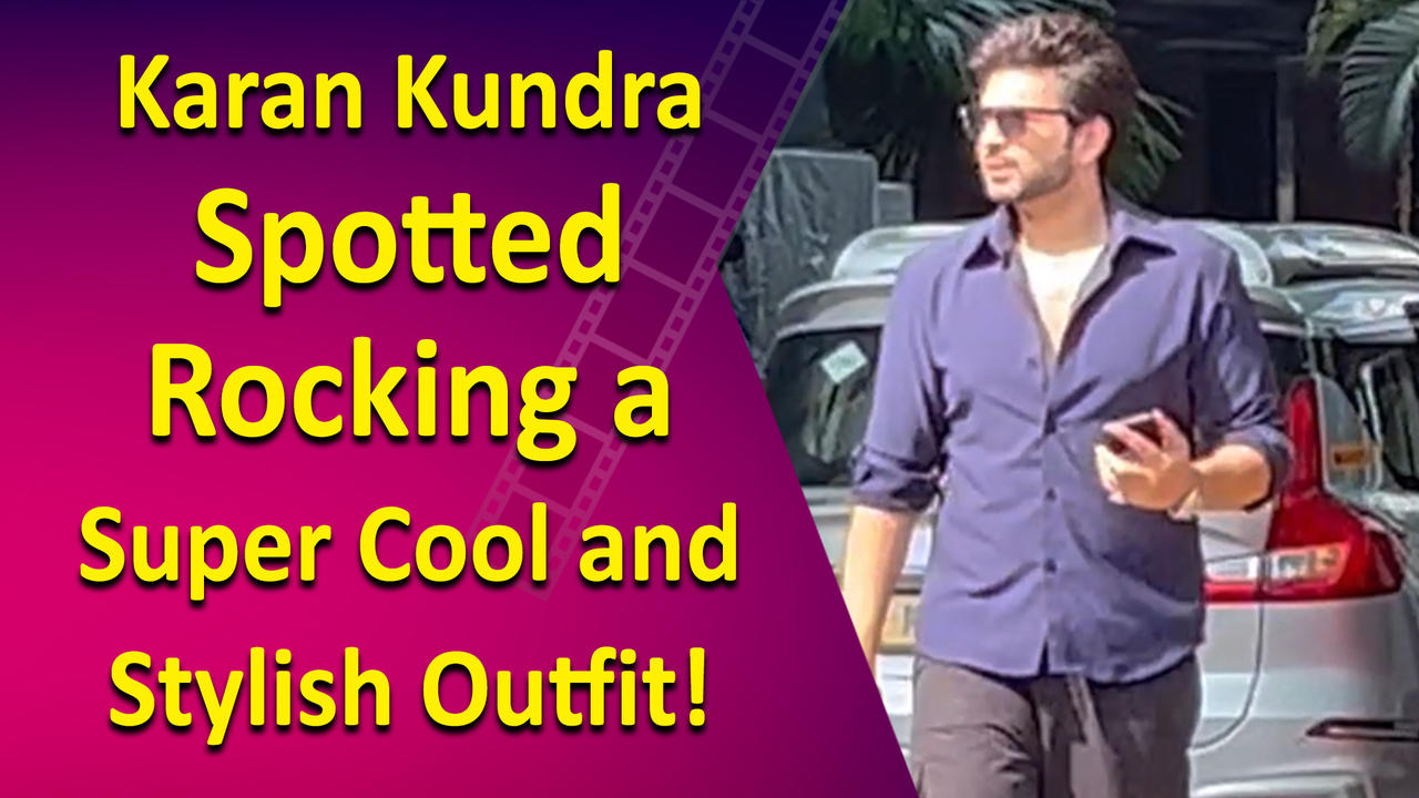 Karan Kundra Looks Dapper in Blue Shirt and Black Joggers at Novotel, Juhu!