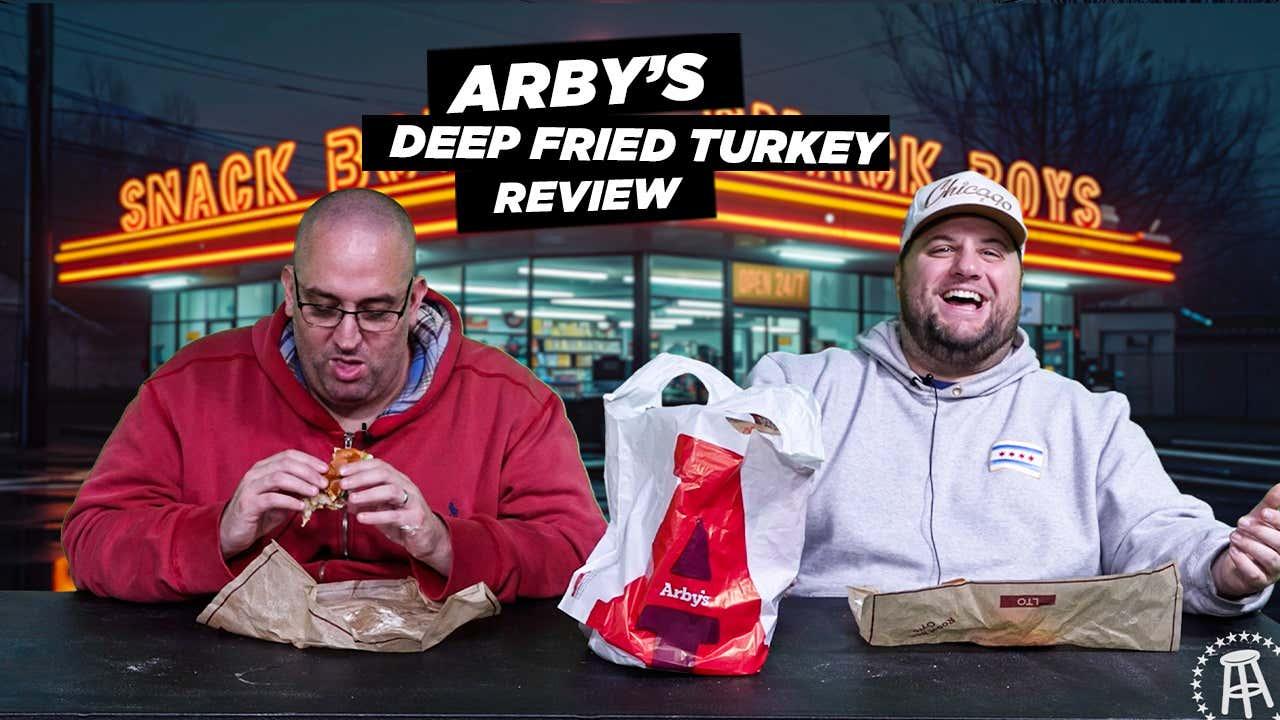 The Snack Boys Feast On Arby's Deep Fried Turkey Gobbler Sandwich For Thanksgiving