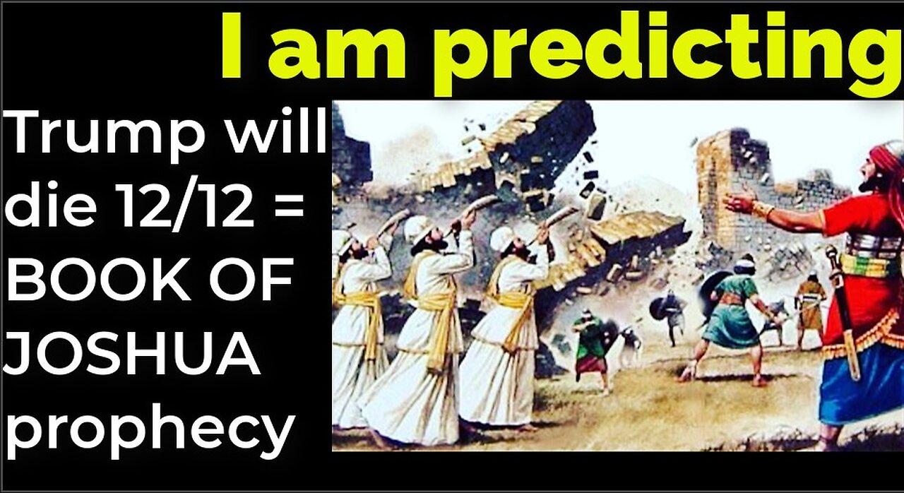 I am predicting: Trump will die 12/12 = BOOK OF JOSHUA bible prophecy