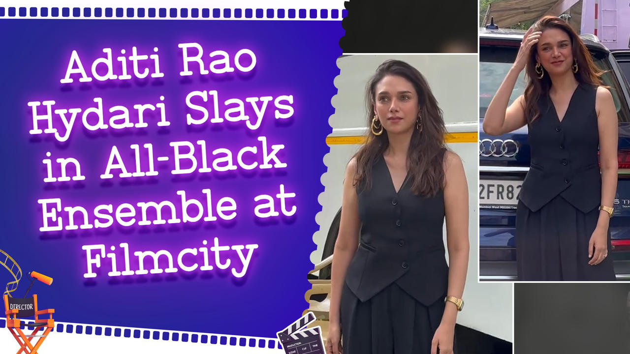 Aditi Rao Hydari Slays in All-Black Ensemble at Filmcity