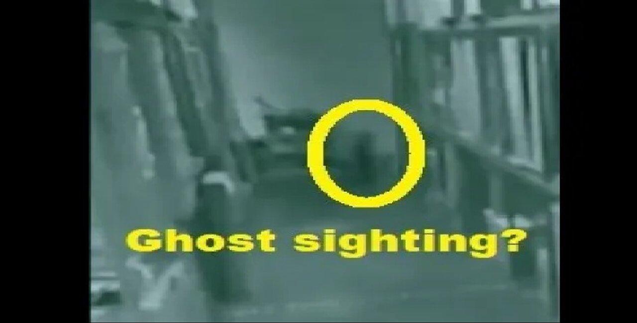 Ghost sighting in a warehouse in Kansas. Ghost caught in CCTV camera.