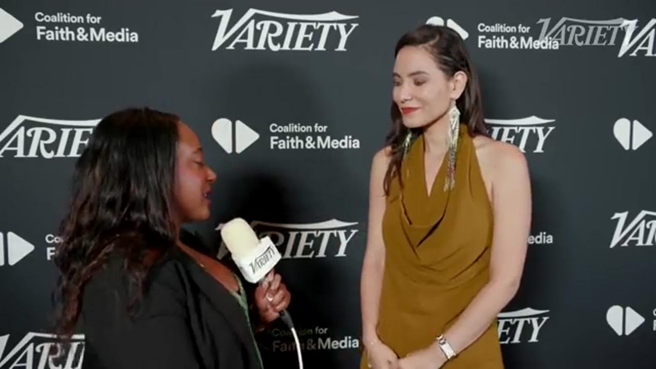 Jessica Matten Carpet Interview | Faith and Spirituality in Entertainment Honors