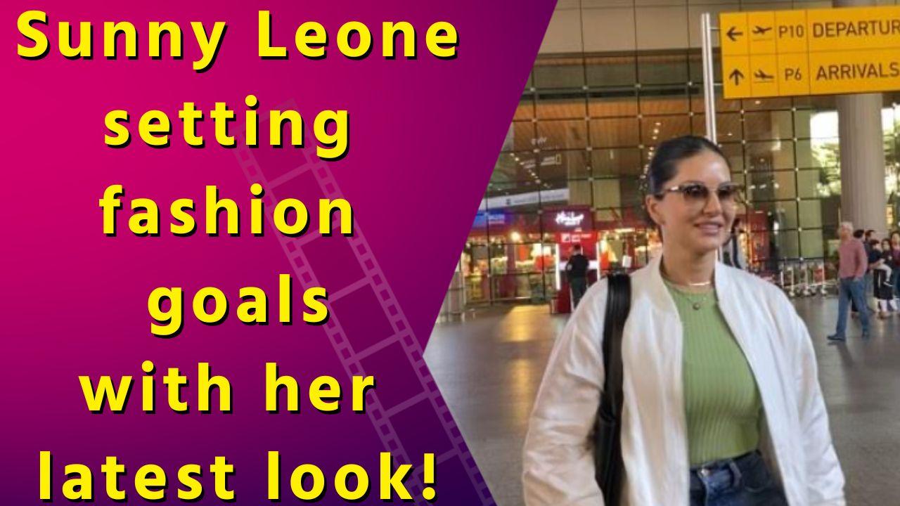 Sunny Leone spotted at Mumbai Airport in Cool and Comfy outfit